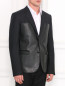Пиджак из шерсти с кожаными вставками Jean Paul Gaultier  –  Модель Верх-Низ