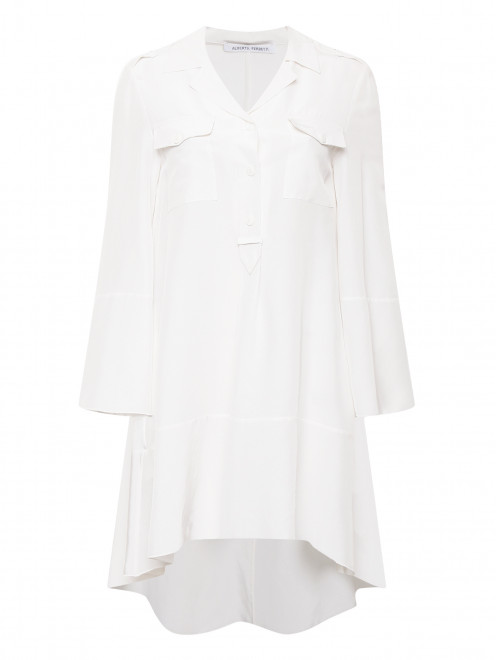 Блуза из шелка с накладными карманами Alberta Ferretti - Общий вид