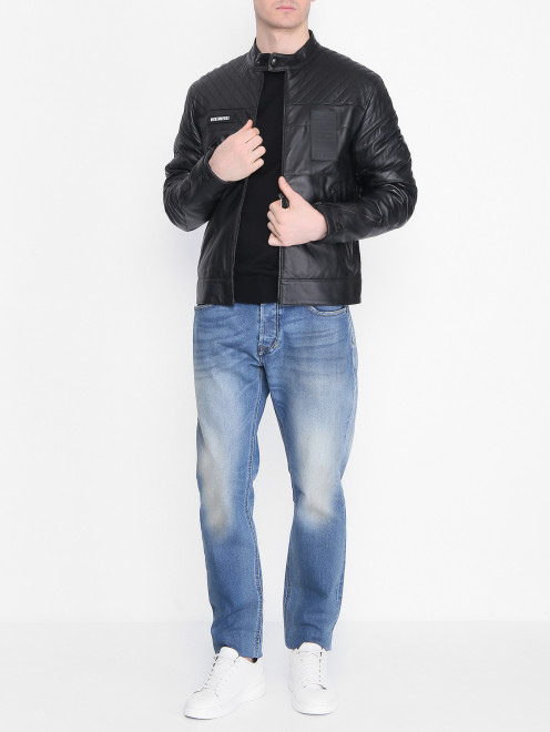 Куртка из кожи Bikkembergs - МодельОбщийВид