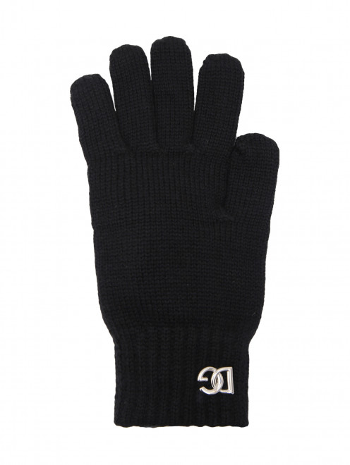 Шерстяные перчатки с металлическим логотипом - Обтравка1