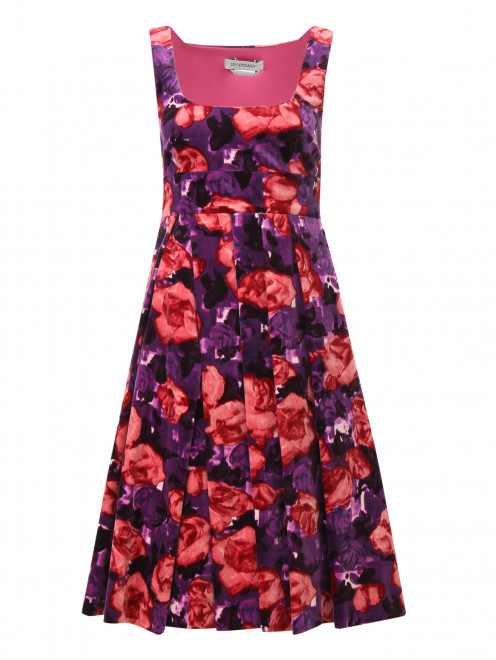 Платье из хлопка с цветочным узором Sportmax - Общий вид