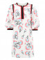 Платье-мини с узором и контрастной отделкой Andrew GN  –  Общий вид
