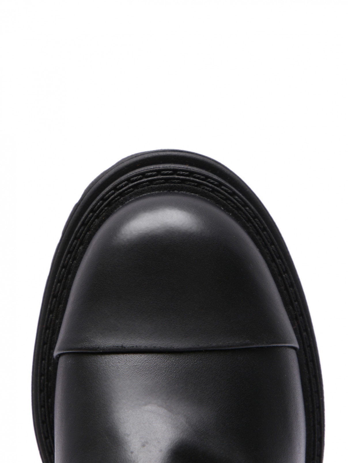 Ботинки из кожи на шнурках Riconte  –  Обтравка3  – Цвет:  Черный