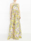 Платье-макси из шелка с цветочным узором MSGM  –  Модель Верх-Низ