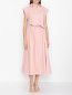 Платье-миди из хлопка с короткими рукавами Lorena Antoniazzi  –  МодельВерхНиз