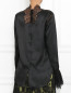 Блуза из шелка декорированная кружевом Ermanno Scervino  –  Модель Верх-Низ1