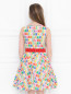 Платье из хлопка с узором Moschino Teen  –  МодельВерхНиз1