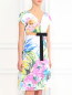 Платье из смешанного хлопка с цветочным узором и поясом в комплекте Antonio Marras  –  Модель Верх-Низ