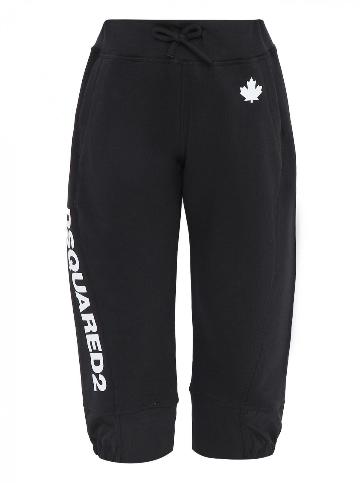 Трикотажные брюки с принтом Dsquared2  –  Общий вид  – Цвет:  Черный