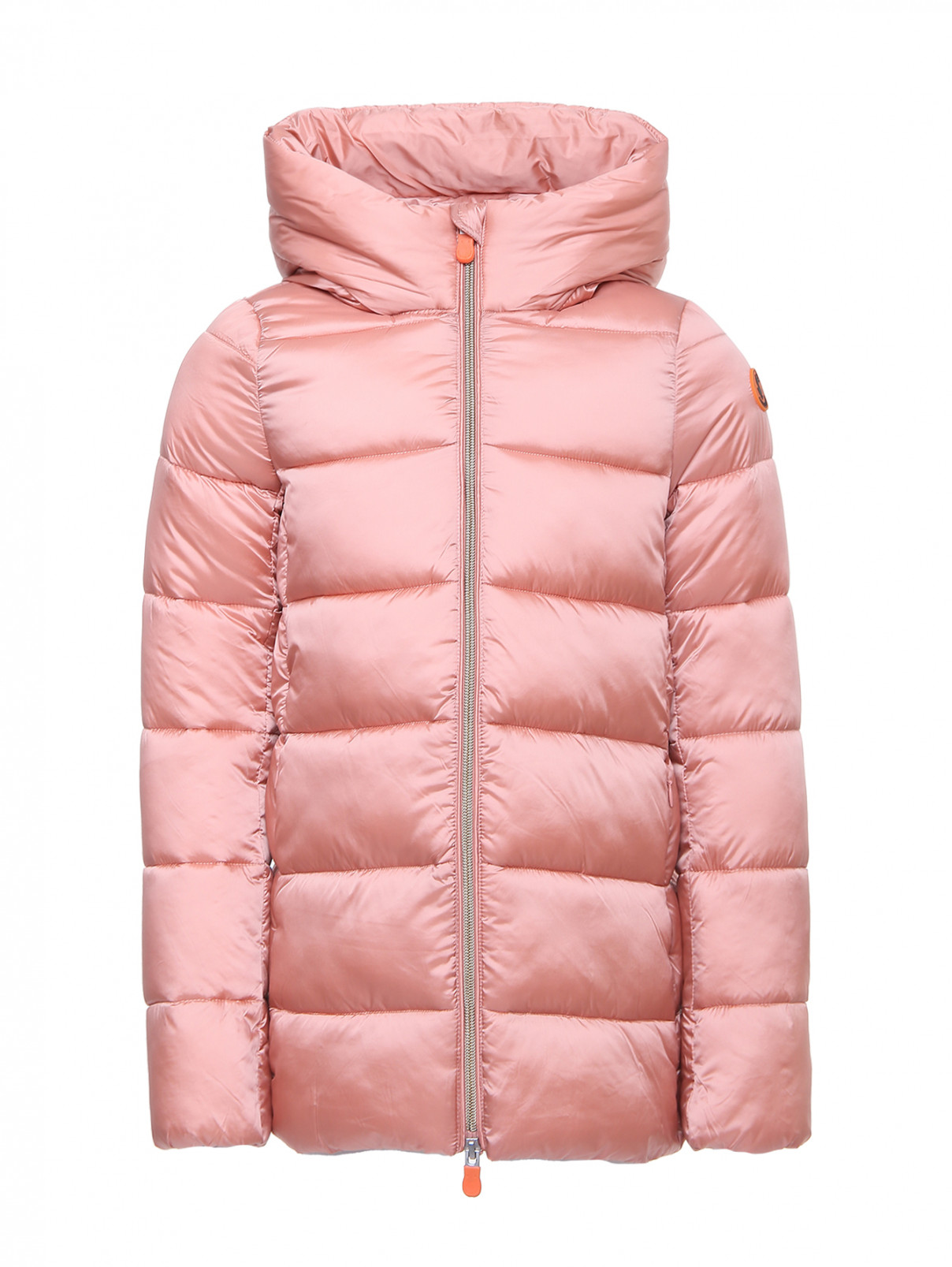 Утепленная куртка на молнии Save the Duck  –  Общий вид  – Цвет:  Розовый