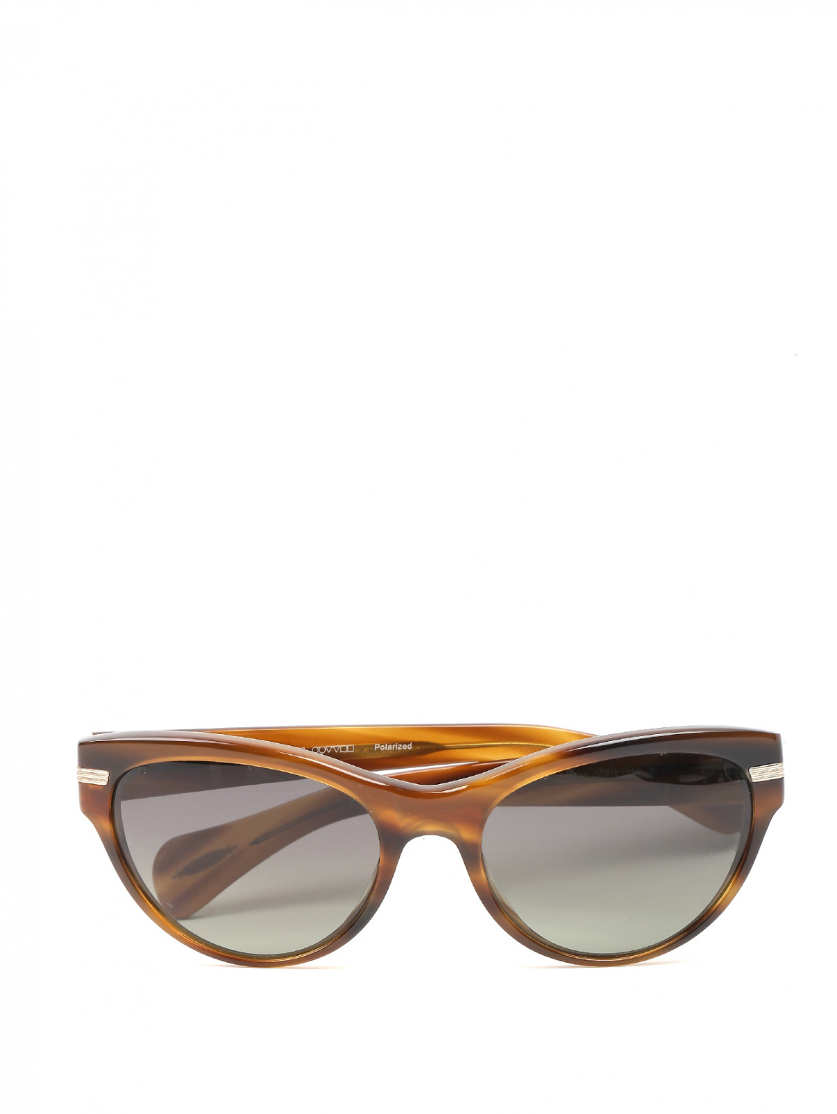 Солнцезащитные очки в пластиковой оправе с узором Oliver Peoples  –  Общий вид  – Цвет:  Коричневый