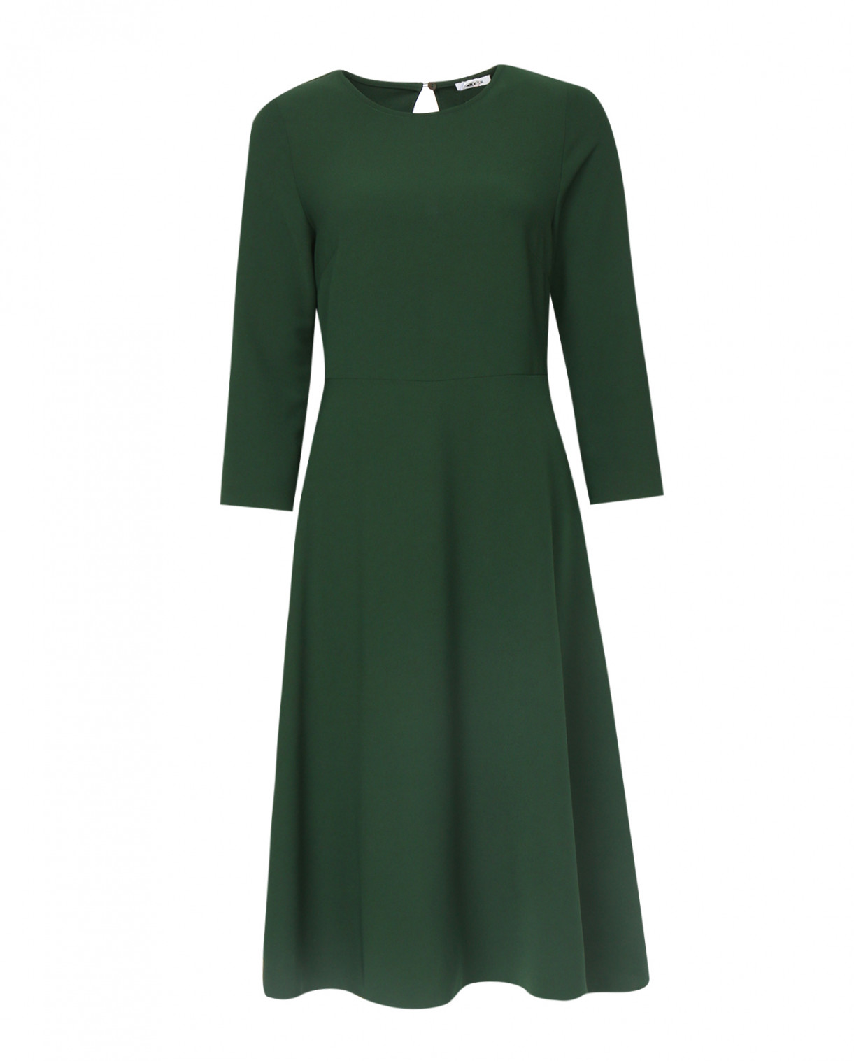Платье-миди с длинным рукавом P.A.R.O.S.H.  –  Общий вид  – Цвет:  Зеленый