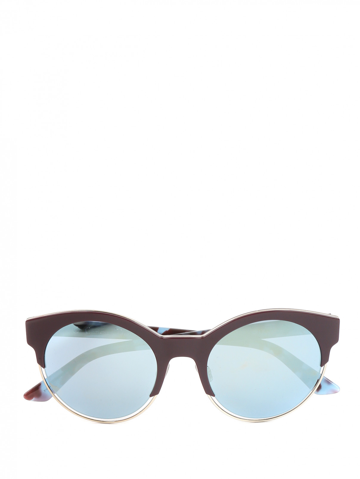 Солнцезащитные очки в оправе из пластика и металла Christian Dior  –  Общий вид  – Цвет:  Красный