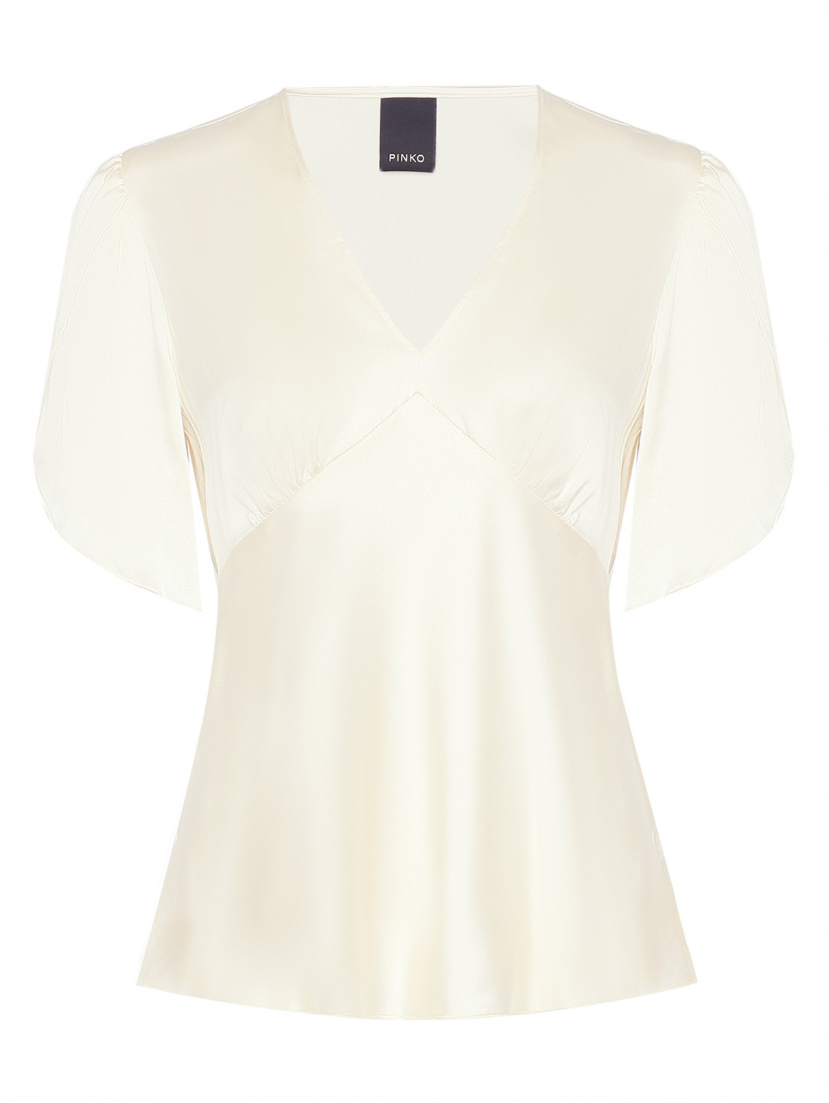 Блуза из шелка PINKO  –  Общий вид  – Цвет:  Белый