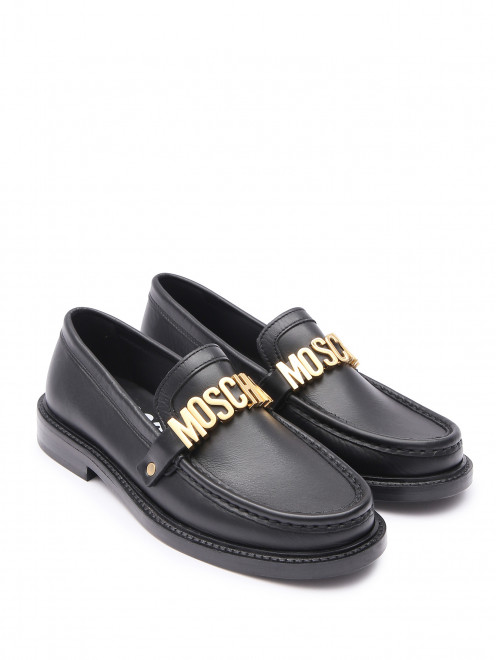 Лоферы из кожи с логотипом Moschino - Обтравка1