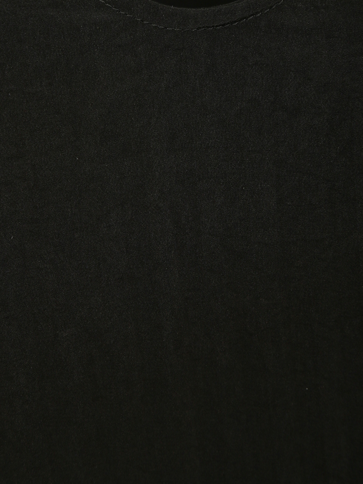 Удлиненный гофрированный топ из хлопка и кашемира Enza Costa  –  Деталь1  – Цвет:  Черный