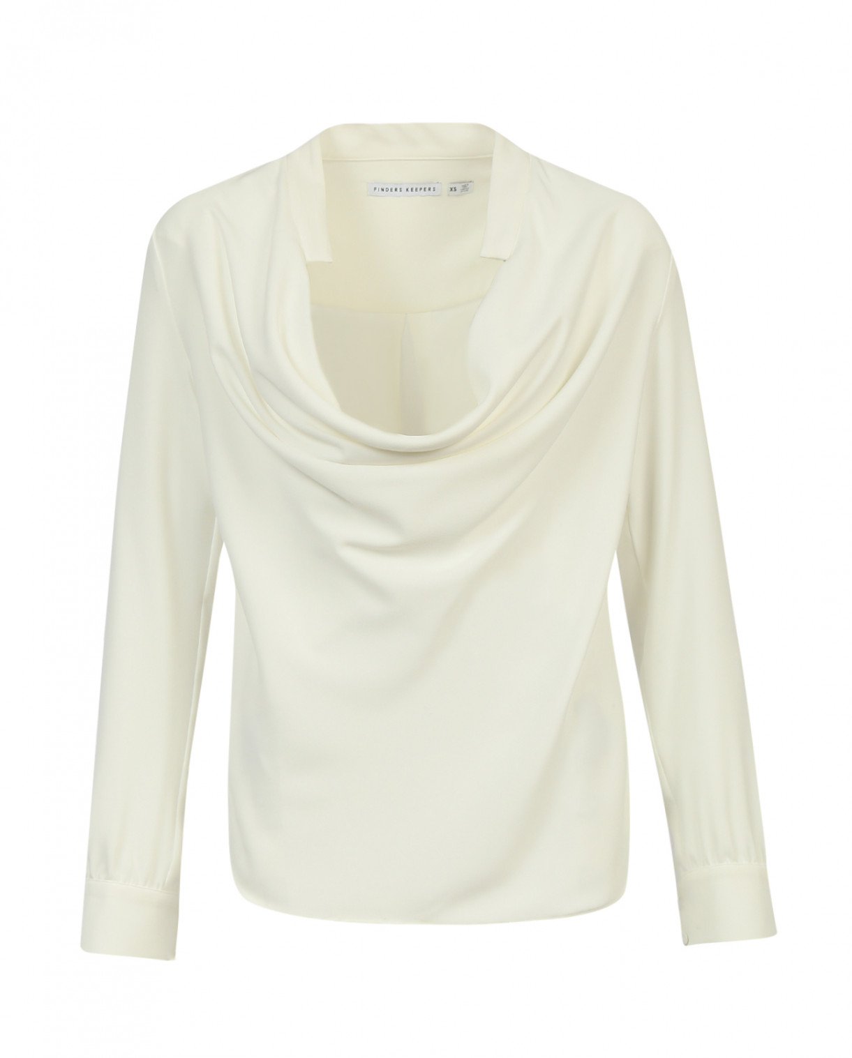 Блуза с глубоким декольте Finders Keepers  –  Общий вид  – Цвет:  Белый