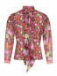 Блуза на пуговицах с шарфом в комплекте Max&Co  –  Общий вид