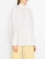 Блуза из хлопка декорированная кружевом Alberta Ferretti  –  МодельВерхНиз