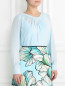 Блуза из шелка с драпировкой Marina Rinaldi  –  Модель Верх-Низ