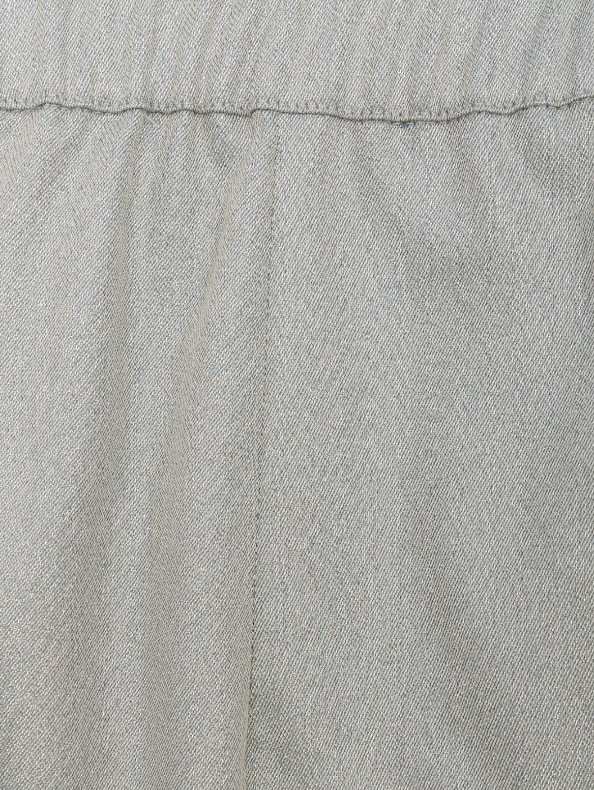 Брюки из хлопка с металлизированной нитью Marina Rinaldi  –  Деталь  – Цвет:  Серый