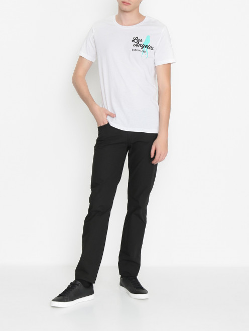 Футболка из хлопка с рисунком Plain Jane Homme - МодельОбщийВид