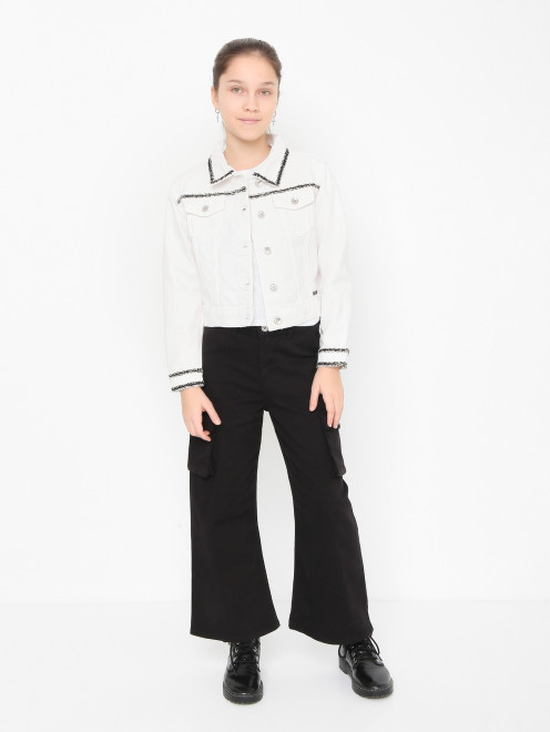 Куртка из денима с каймой MSGM - МодельОбщийВид