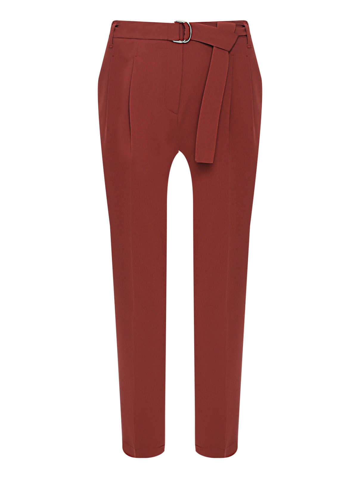 Укороченные брюки с поясом Boss  –  Общий вид  – Цвет:  Оранжевый