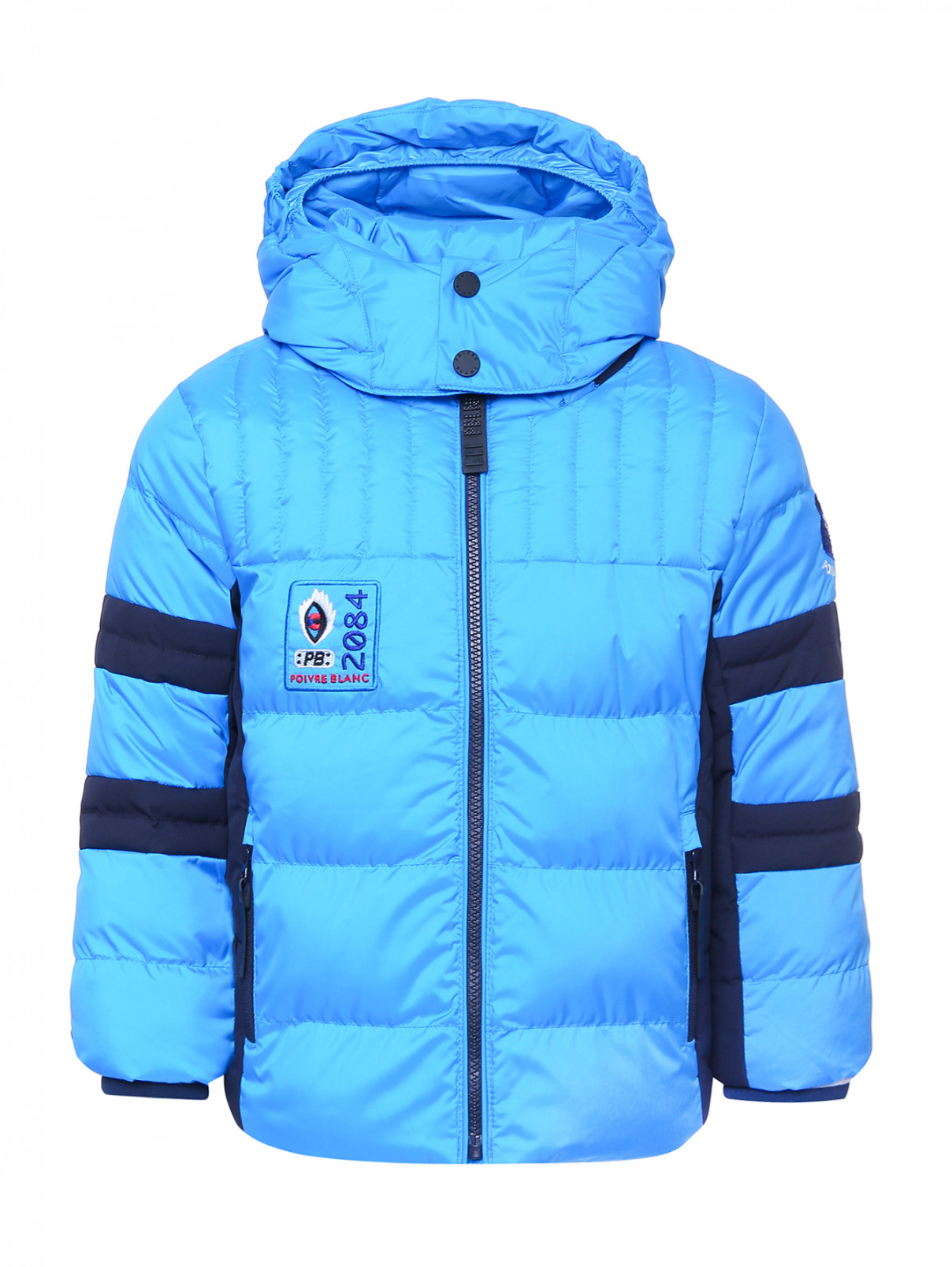 Утепленная куртка с капюшоном Poivre Blanc  –  Общий вид  – Цвет:  Синий