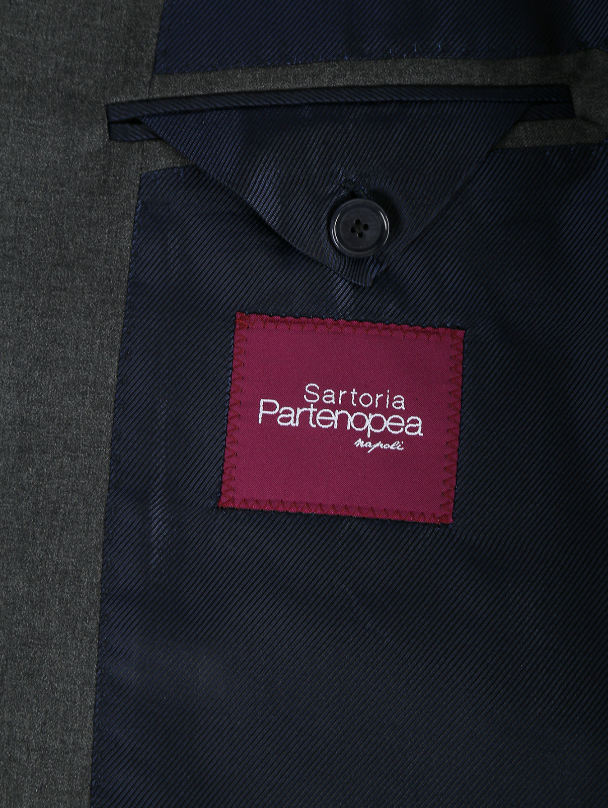 Костюм из шерсти Sartoria Partenopea  –  Деталь2  – Цвет:  Серый