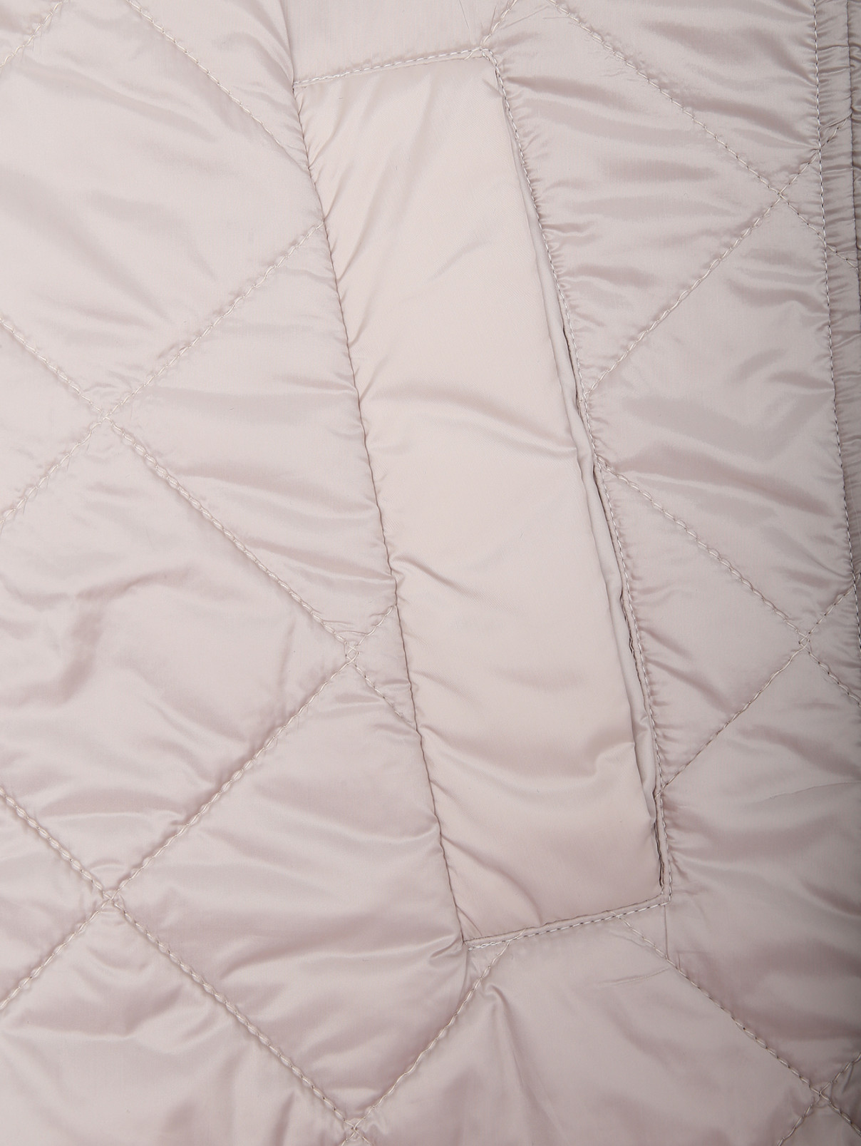 Стеганый жилет на молнии с капюшоном Weekend Max Mara  –  Деталь1  – Цвет:  Серый