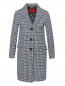 Пальто из буклированной ткани с узором "клетка" Max&Co  –  Общий вид