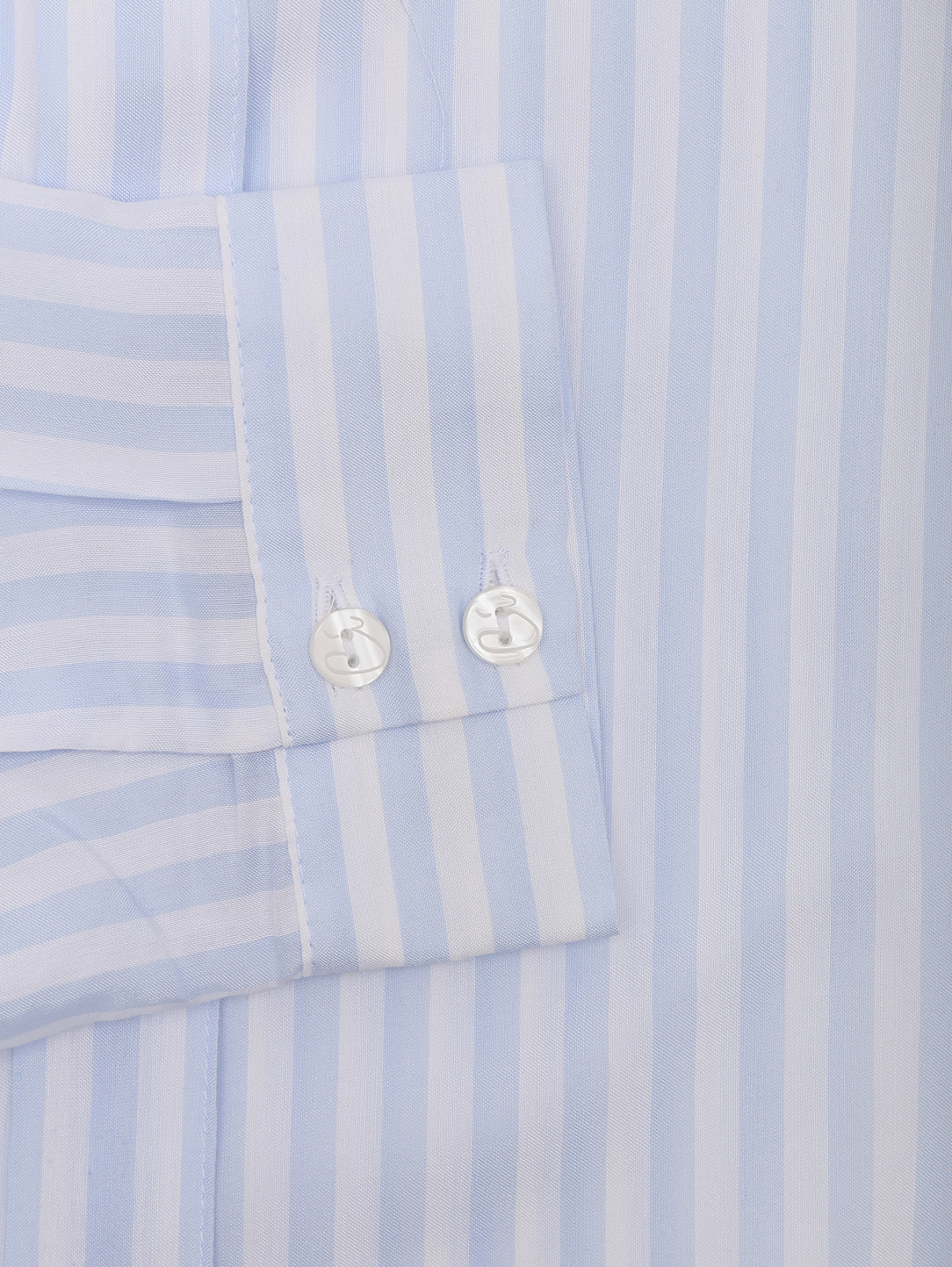 Блуза из вискозы с бантом Comma  –  Деталь1  – Цвет:  Синий
