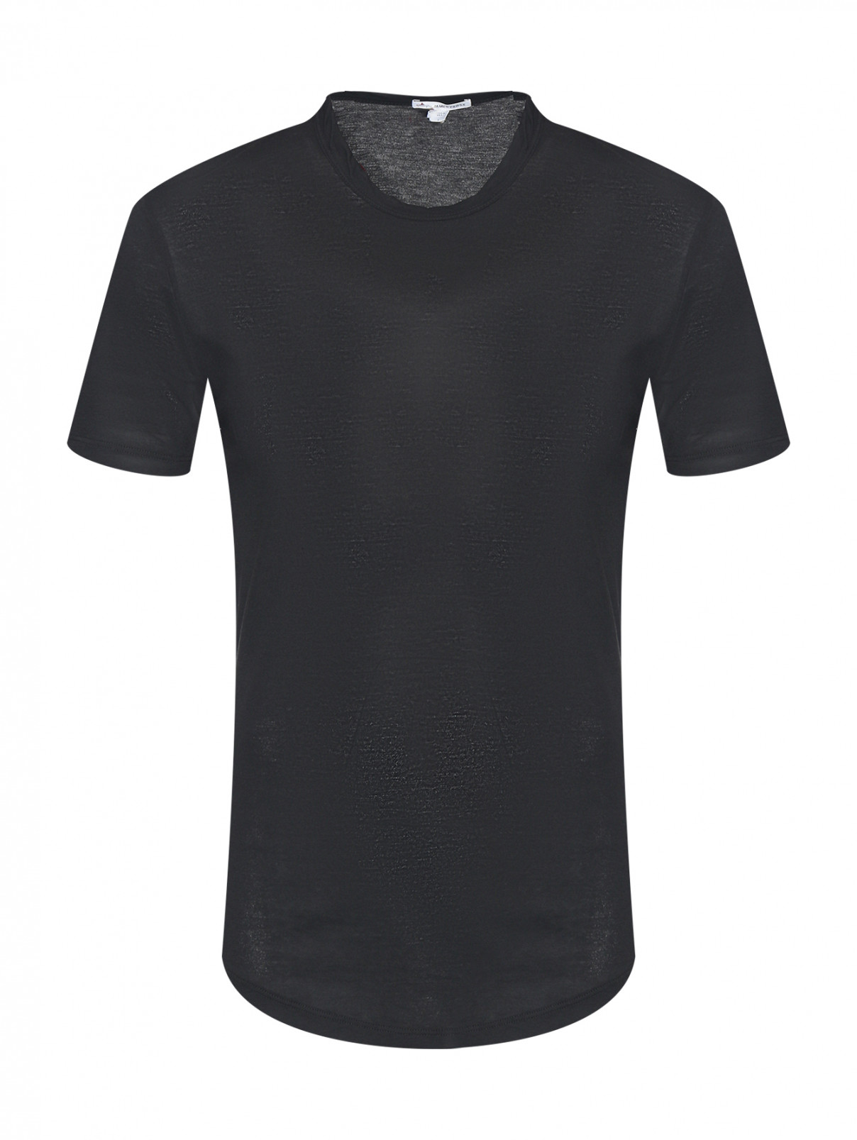 Базовая футболка из хлопка James Perse  –  Общий вид  – Цвет:  Черный