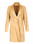 Пальто из кожи с двумя боковыми карманами Donna Karan  –  Общий вид