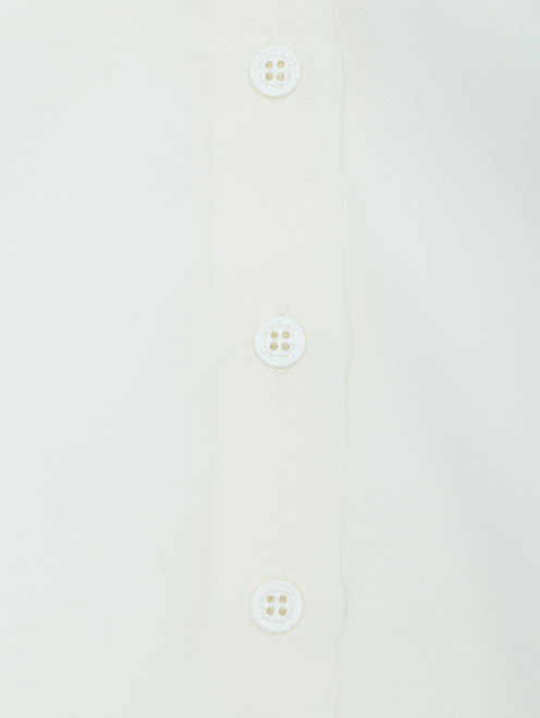Блуза из шелка с кружевным воротом - Деталь