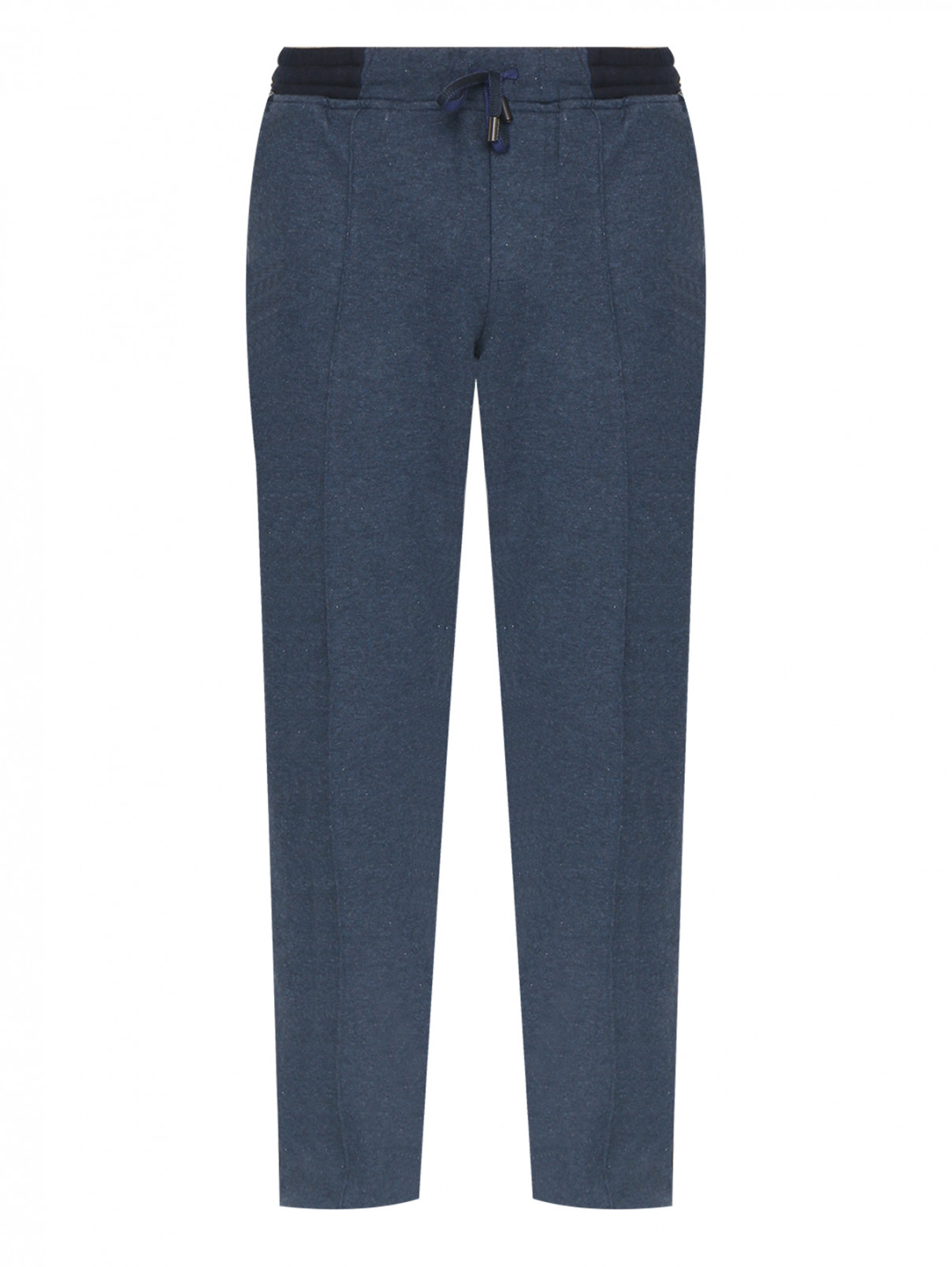 Трикотажные брюки из хлопка Capobianco  –  Общий вид  – Цвет:  Синий