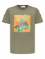 Трикотажная футболка с принтом Roberto Cavalli  –  Общий вид