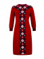 Платье из шерсти с цветочным принтом с рукавами 3/4 BOSCO  –  Общий вид