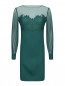 Платье из шелка и вискозы с кружевной отделкой Luisa Spagnoli  –  Общий вид