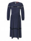 Платье-миди из шелка с кружевными вставками Max Mara  –  Общий вид