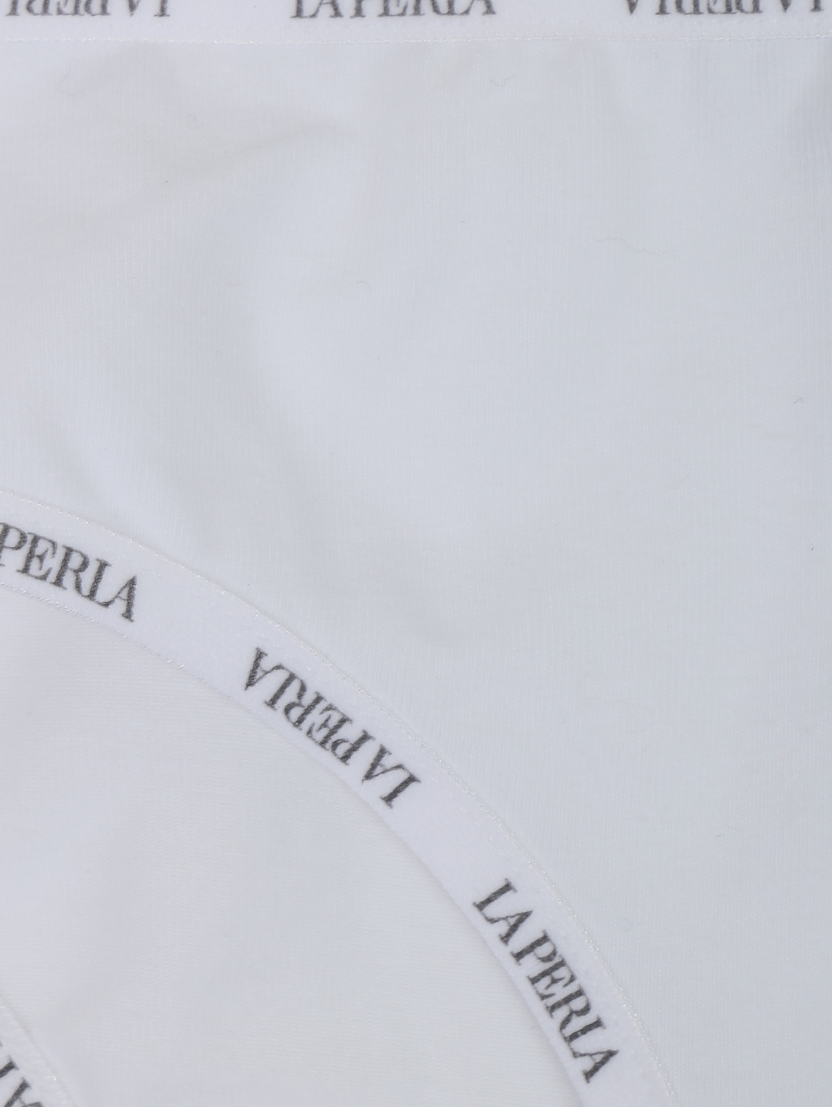 Трусы из хлопка с декором La Perla  –  Деталь1  – Цвет:  Белый