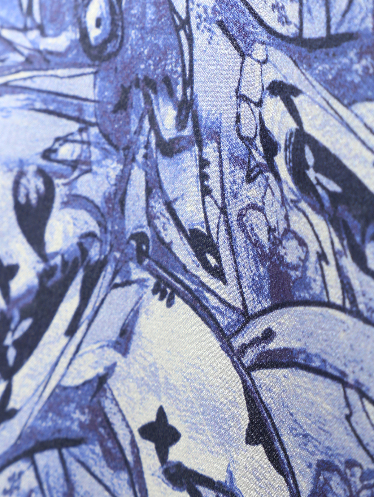 Блуза из шелка с узором Strenesse  –  Деталь  – Цвет:  Фиолетовый