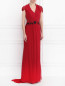Платье макси из шелка с кружевом Carolina Herrera  –  МодельВерхНиз