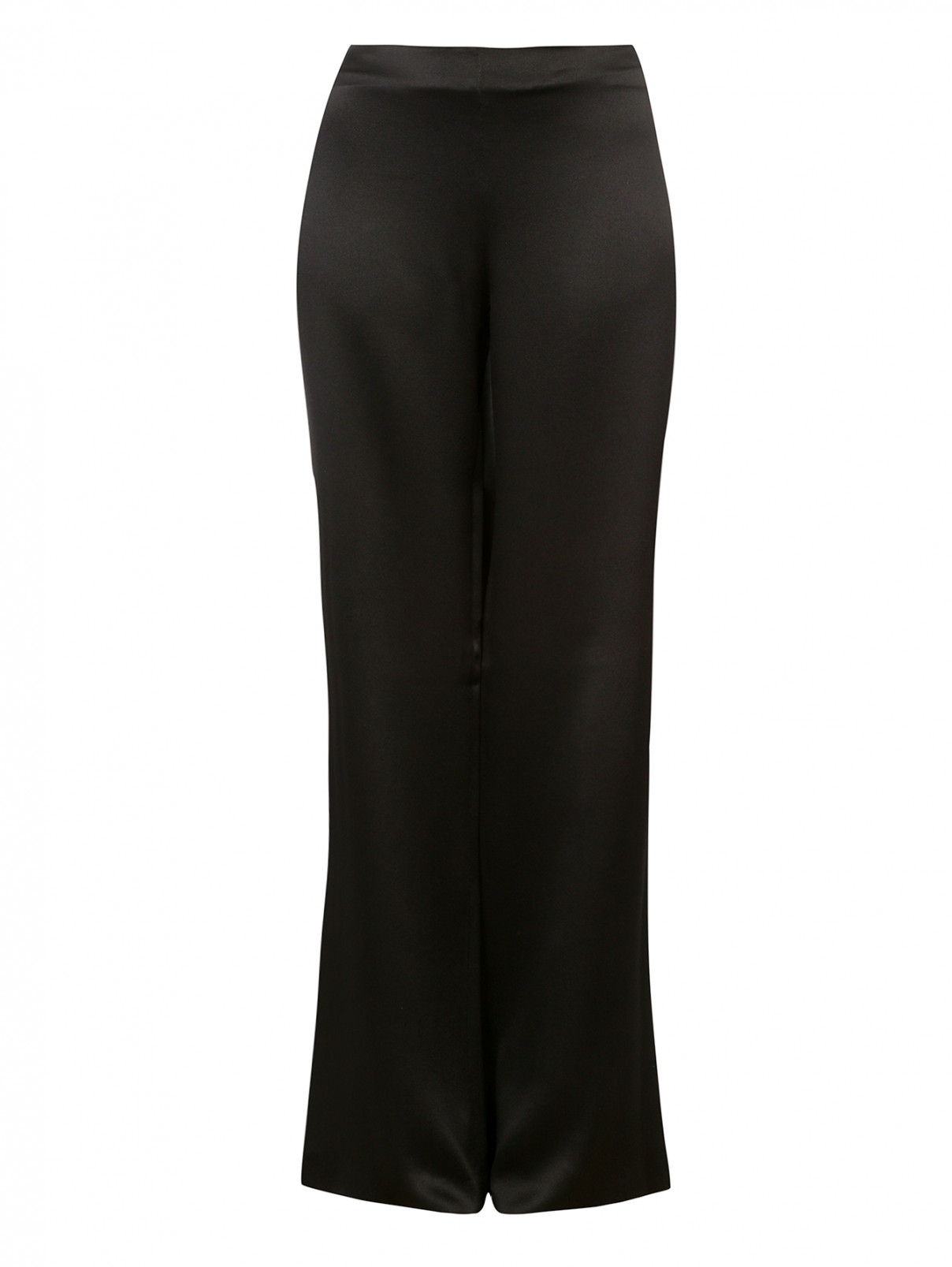 Широкие шелковые брюки Alberta Ferretti  –  Общий вид  – Цвет:  Черный
