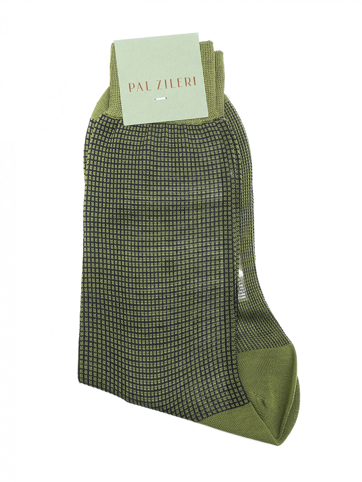 Носки из хлопка с узором Pal Zileri  –  Общий вид  – Цвет:  Зеленый