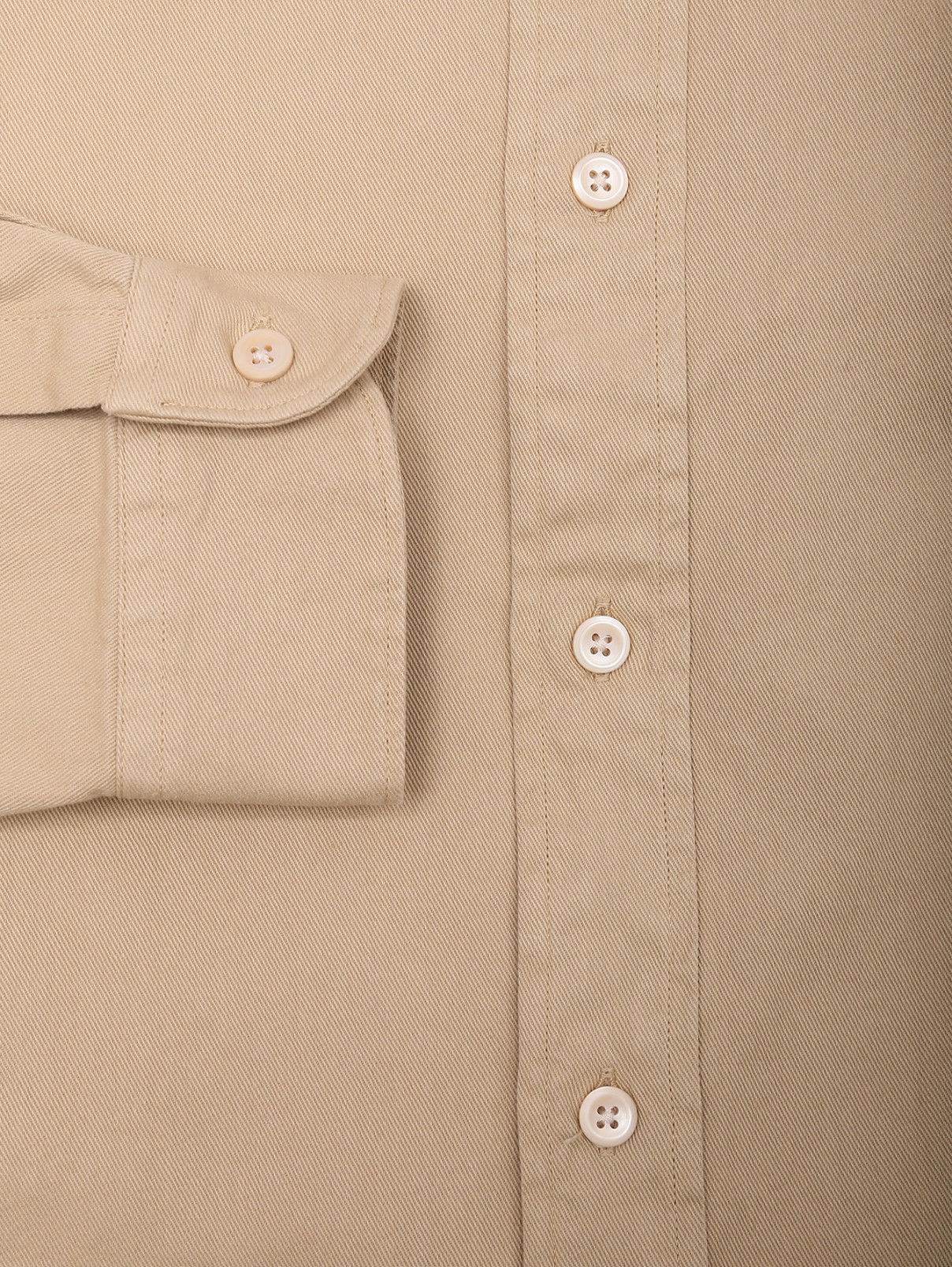 Рубашка из хлопка с вышивкой Paul Smith  –  Деталь  – Цвет:  Бежевый