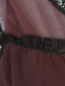 Платье из шелка на бретелях, с кружевной отделкой Moschino  –  Деталь