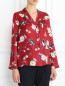 Блуза из шелка с узором и карманами Weekend Max Mara  –  Модель Верх-Низ