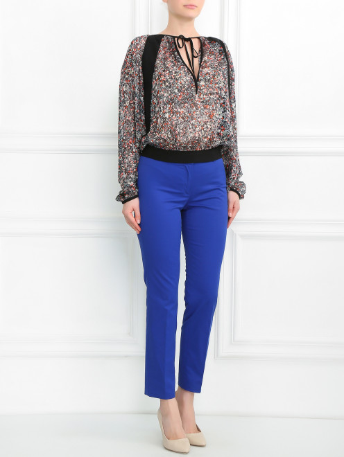 Блуза из шелка с узором Jean Paul Gaultier - Модель Общий вид
